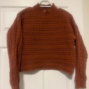 Cable Knit Rust Sweater